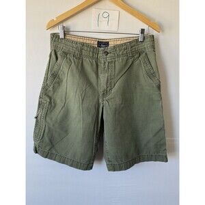 G.H. Bass & Co Mens 32 Olive Cargo Shorts Utility Hiking Casual 11 Inch Inseam